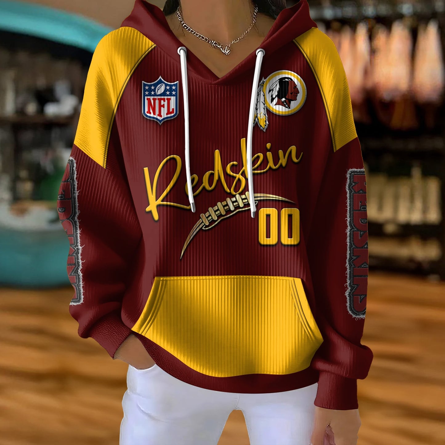 NFL x RED Football Women's Hooded Sweater HLP HLPHUONG