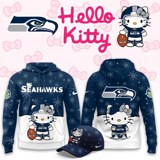 NFL x SEA Chrismas Hello KT 3D Hoodie HLP HLPHUONG