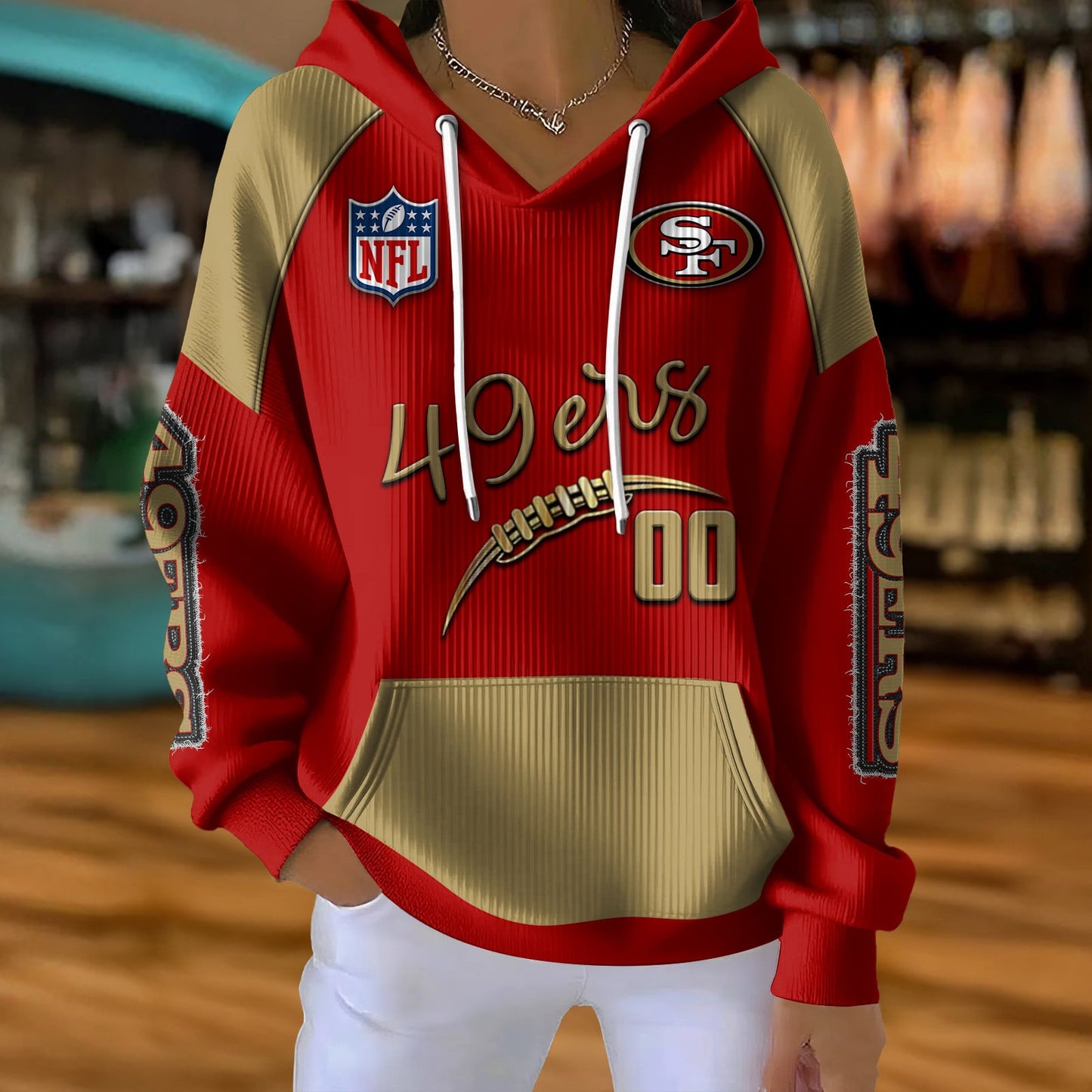 NFL x SF Football Women's Hooded Sweater HLP HLPHUONG
