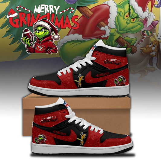 NFL x SF Merry Grinchmas Premium AJ1 MID Sneaker HLP HLPHUONG