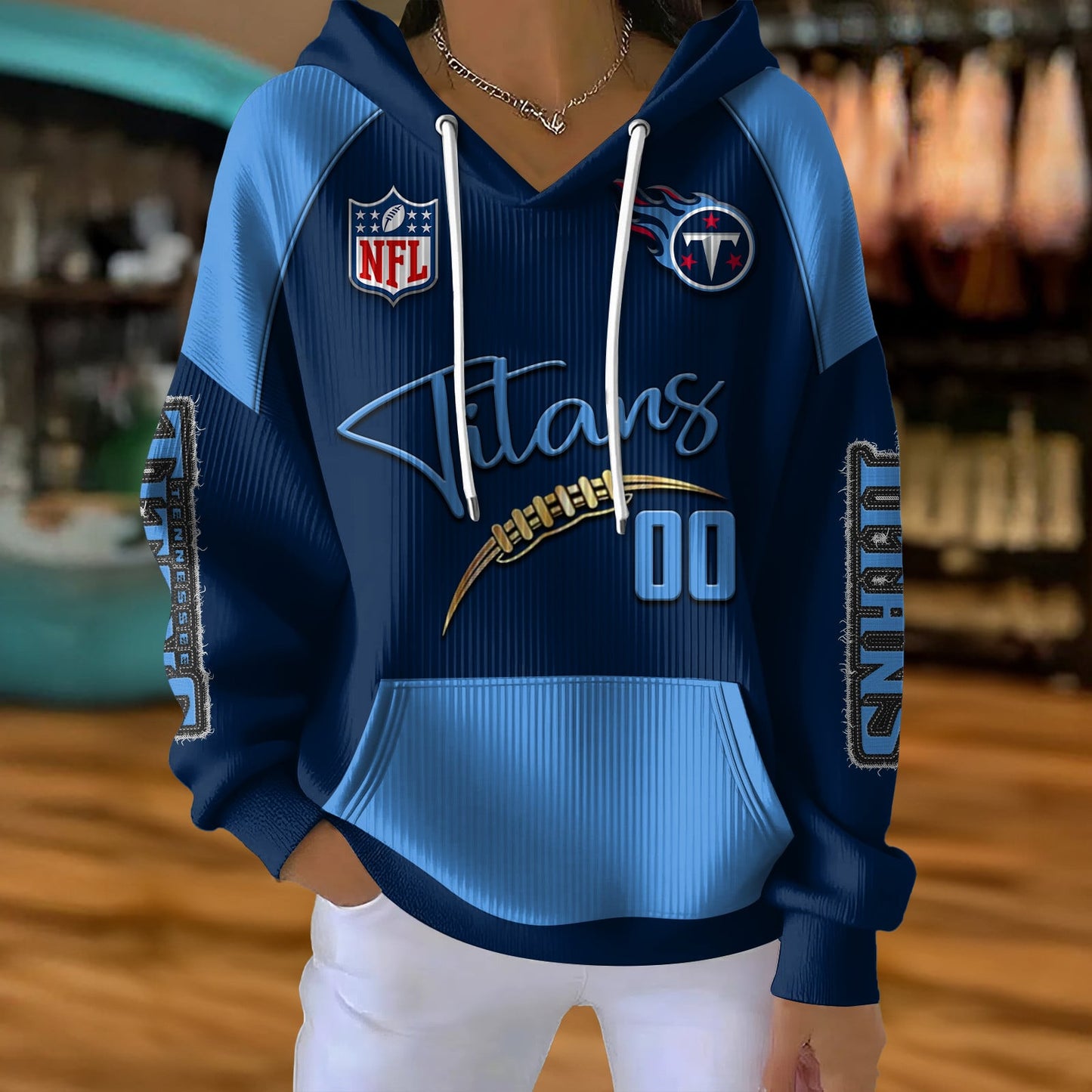 NFL x TEN Football Women's Hooded Sweater HLP HLPHUONG