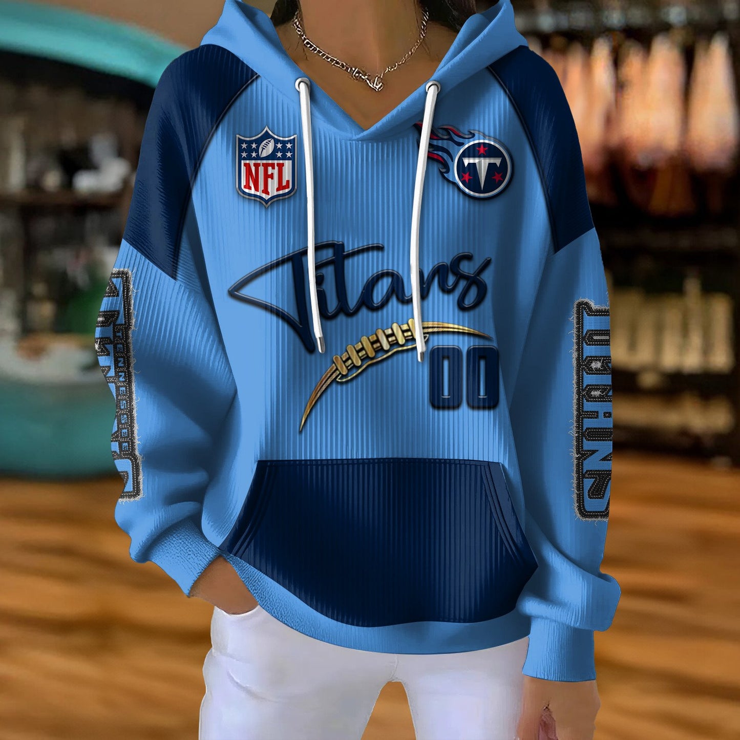 NFL x TEN Football Women's Hooded Sweater HLP HLPHUONG
