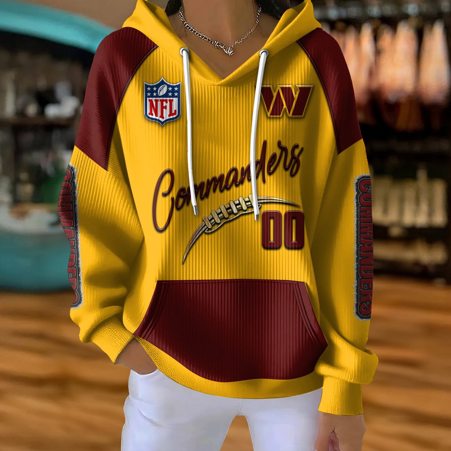 NFL x WAS Football Women's Hooded Sweater HLP HLPHUONG