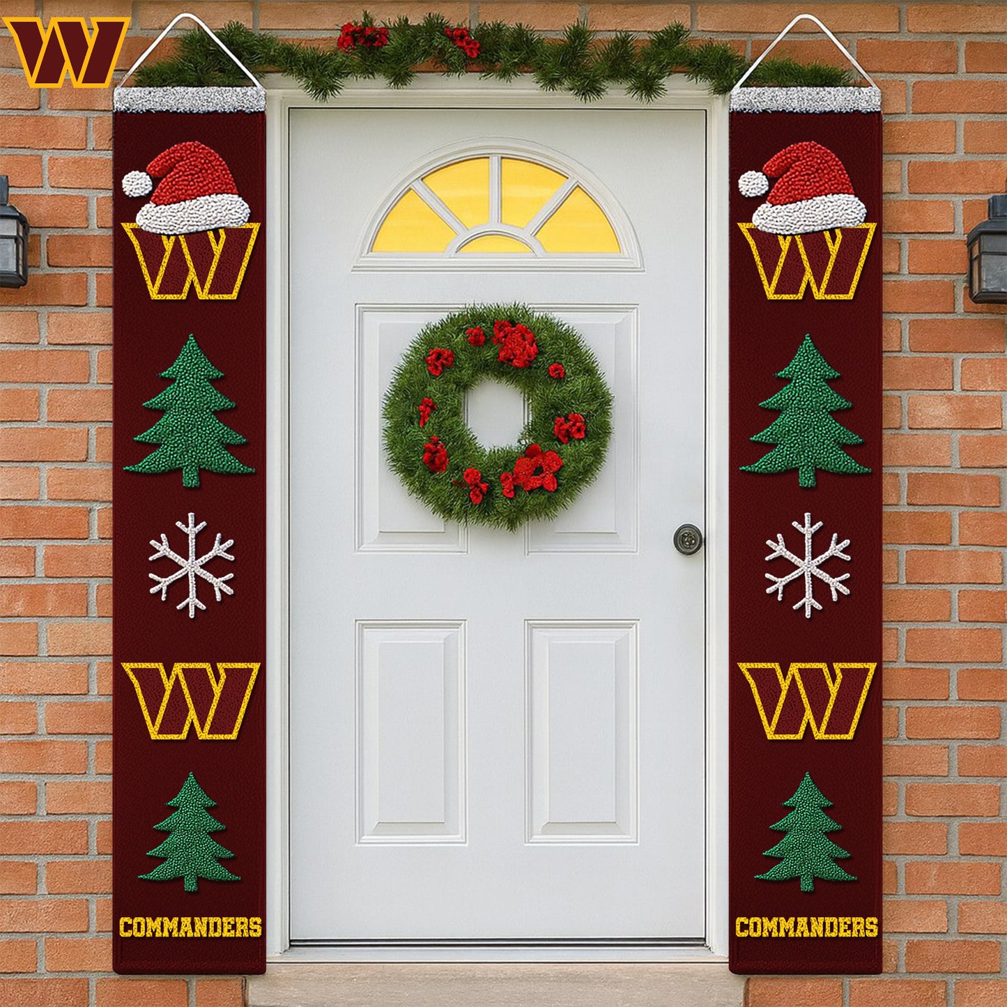 NFL x WAS Merry Christmas Porch Sign HLP HLPHUONG