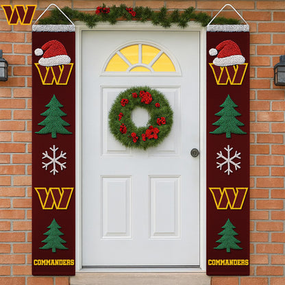 NFL x WAS Merry Christmas Porch Sign HLP HLPHUONG