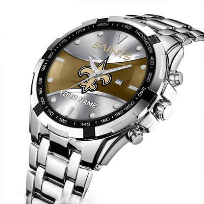 NO x NFL Alloy Men Quartz Watch - Custom Name DATND TANTD