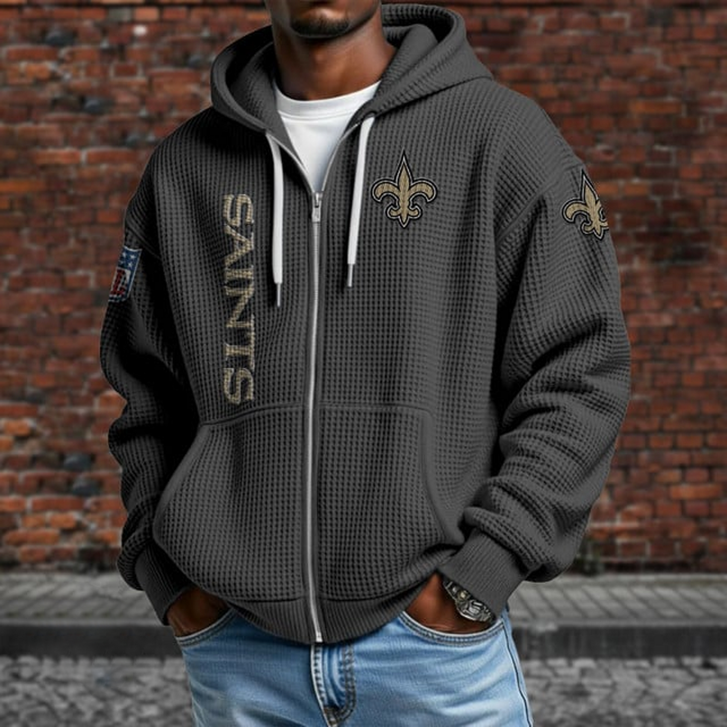 NO X NFL Textured Lounge Zip-up Hoodie NAK NHT