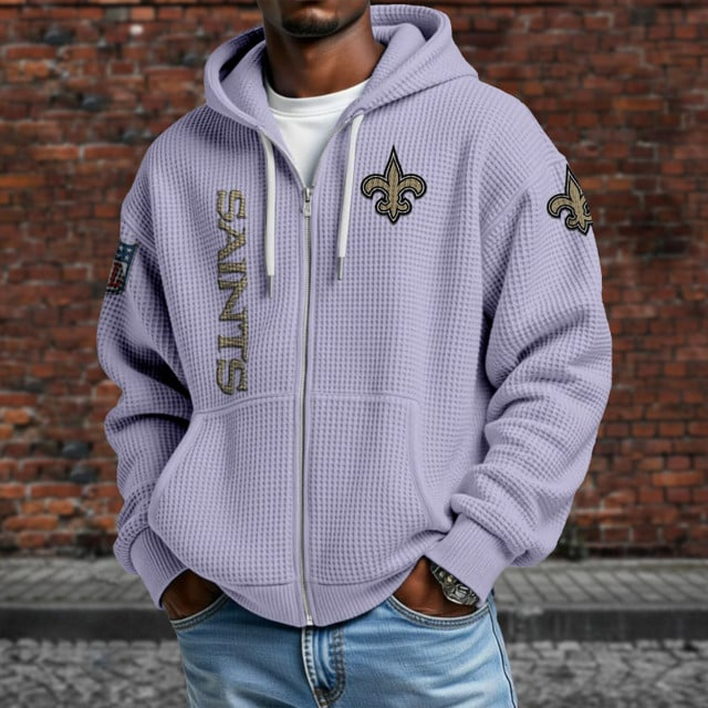 NO X NFL Textured Lounge Zip-up Hoodie NAK NHT