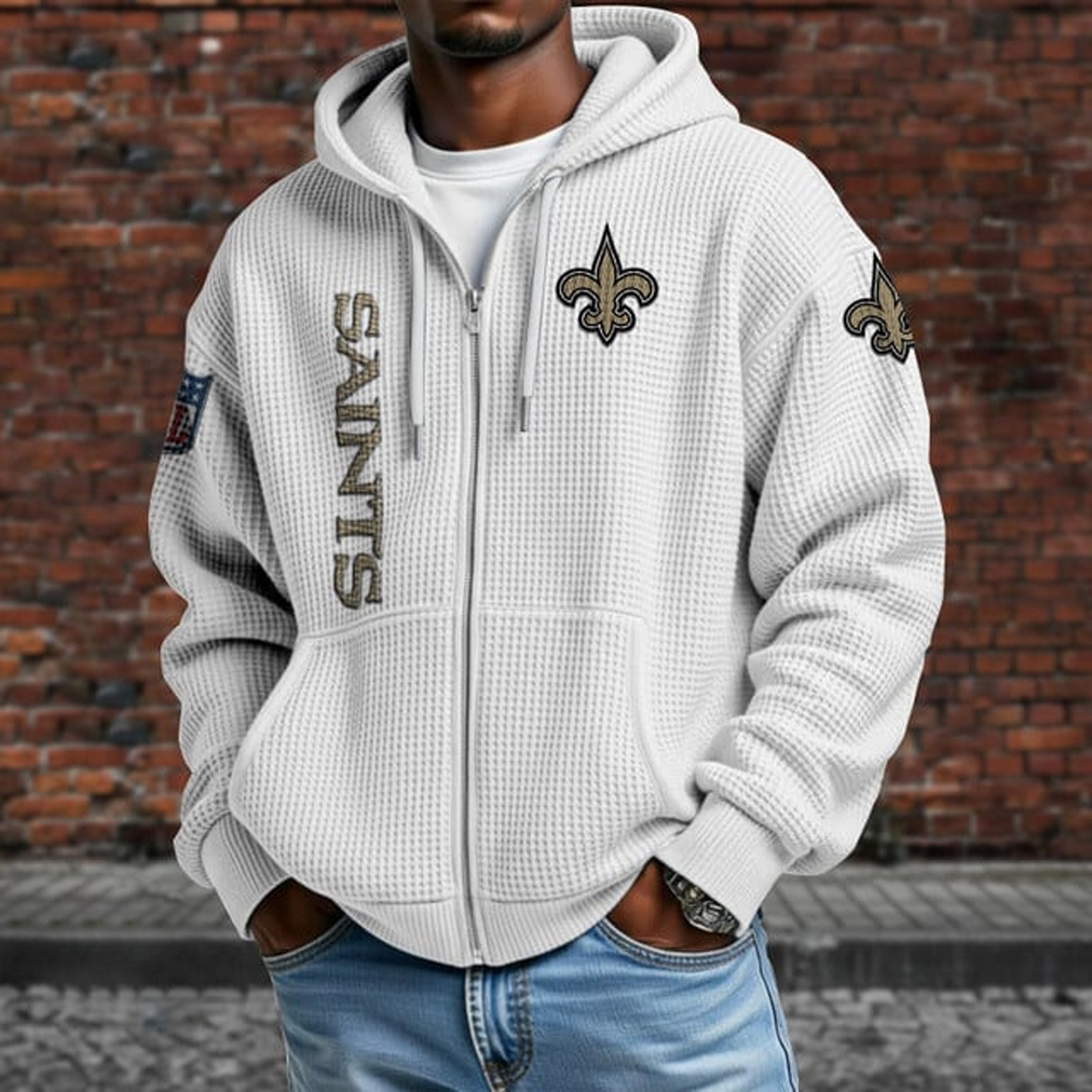 NO X NFL Textured Lounge Zip-up Hoodie NAK NHT
