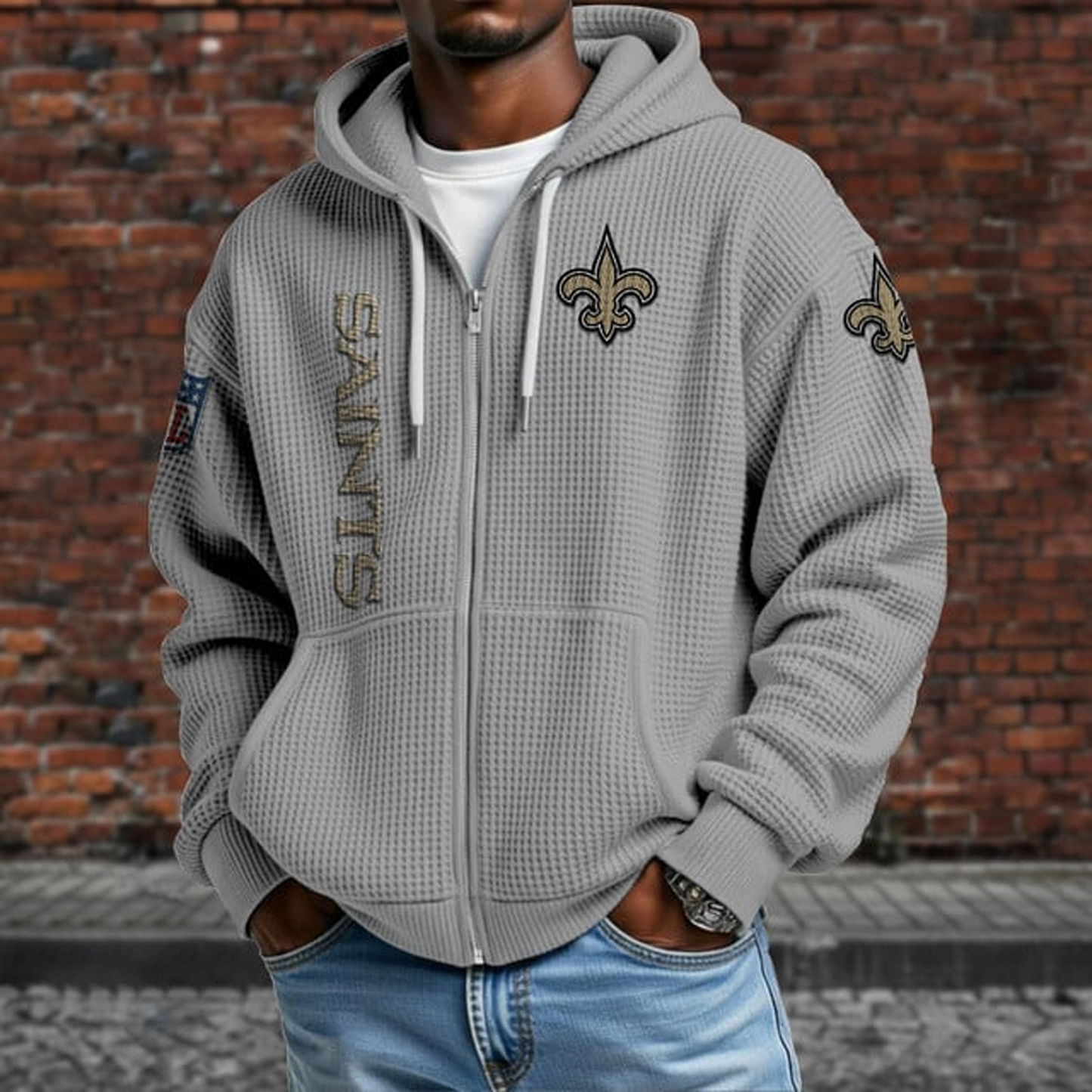 NO X NFL Textured Lounge Zip-up Hoodie NAK NHT
