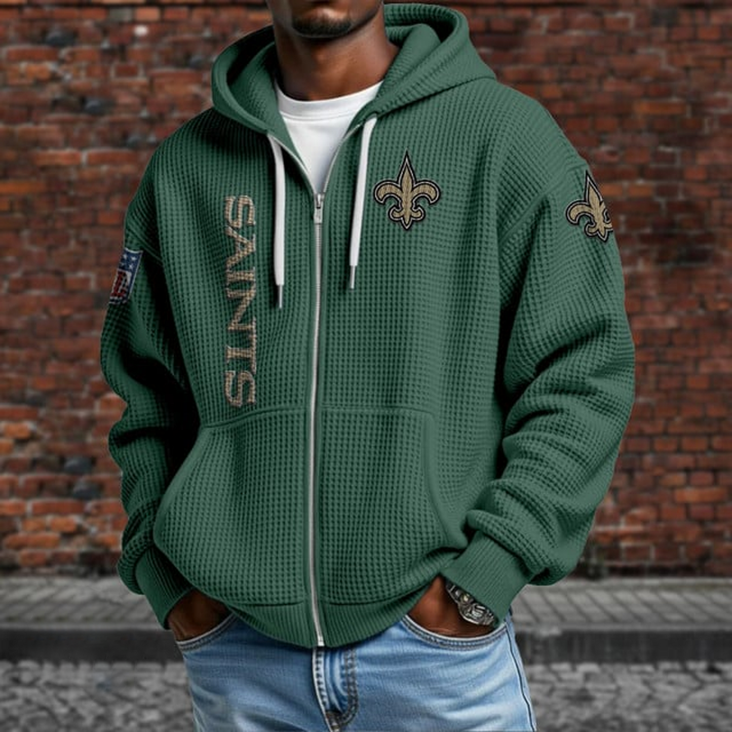 NO X NFL Textured Lounge Zip-up Hoodie NAK NHT