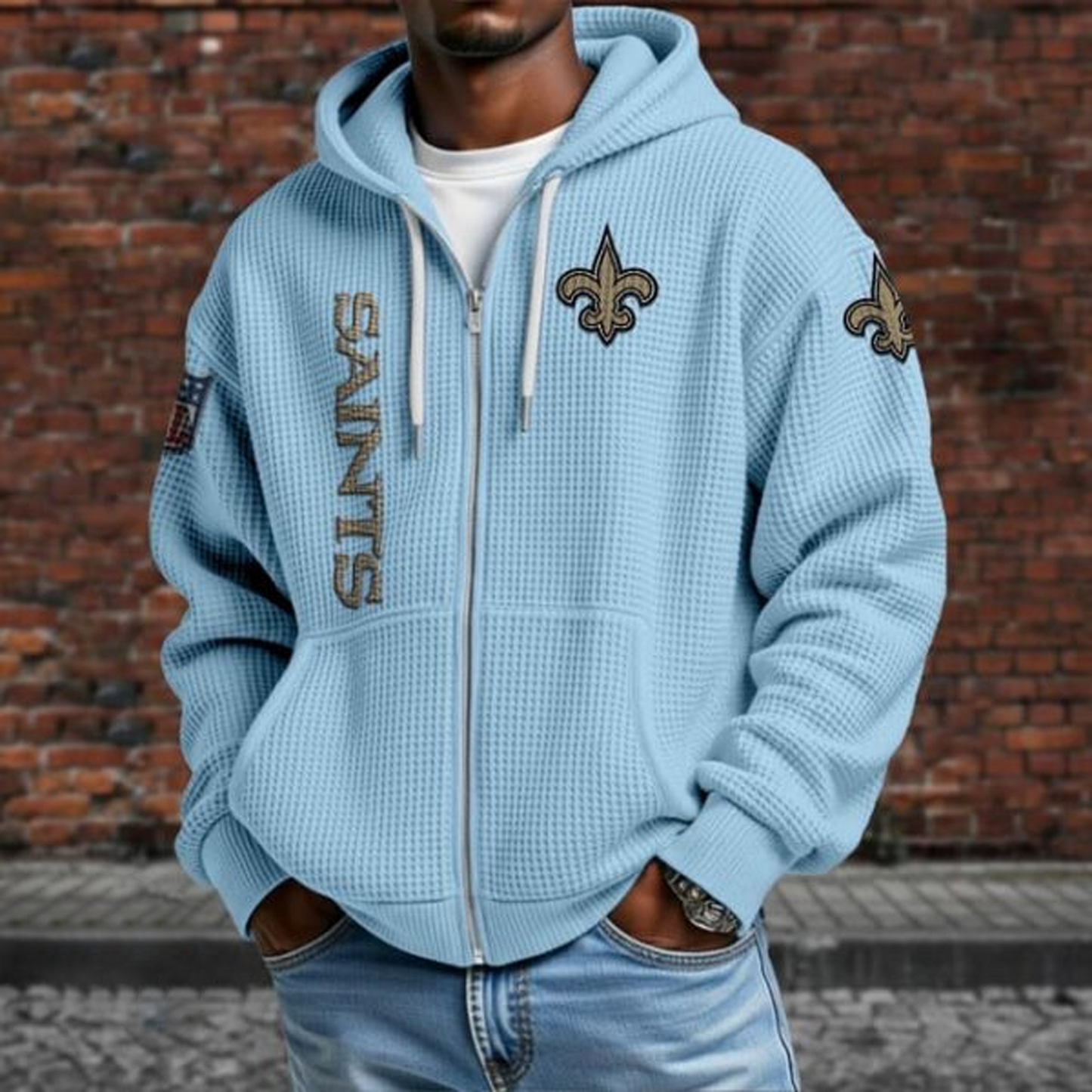NO X NFL Textured Lounge Zip-up Hoodie NAK NHT