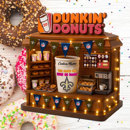 NOS Acrylic Block - NFL x Dunkin Donuts Gift For Fans DDT CTND