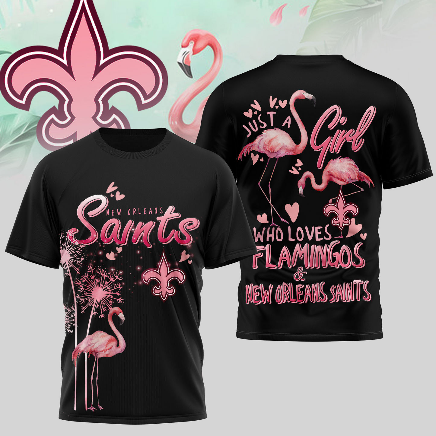 NOS Premium NFL Flamingo 3D Shirt DDT NTL