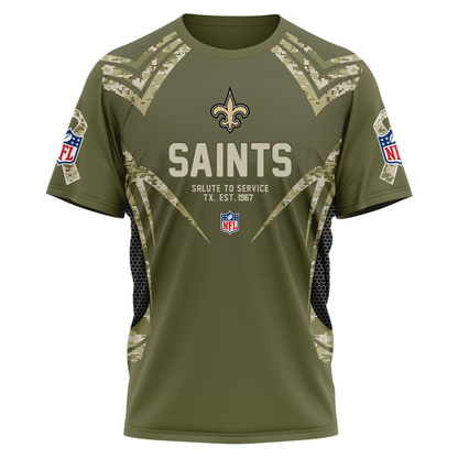 NOS Premium NFL Salute to Service Camo 3D Shirt DDT CTND