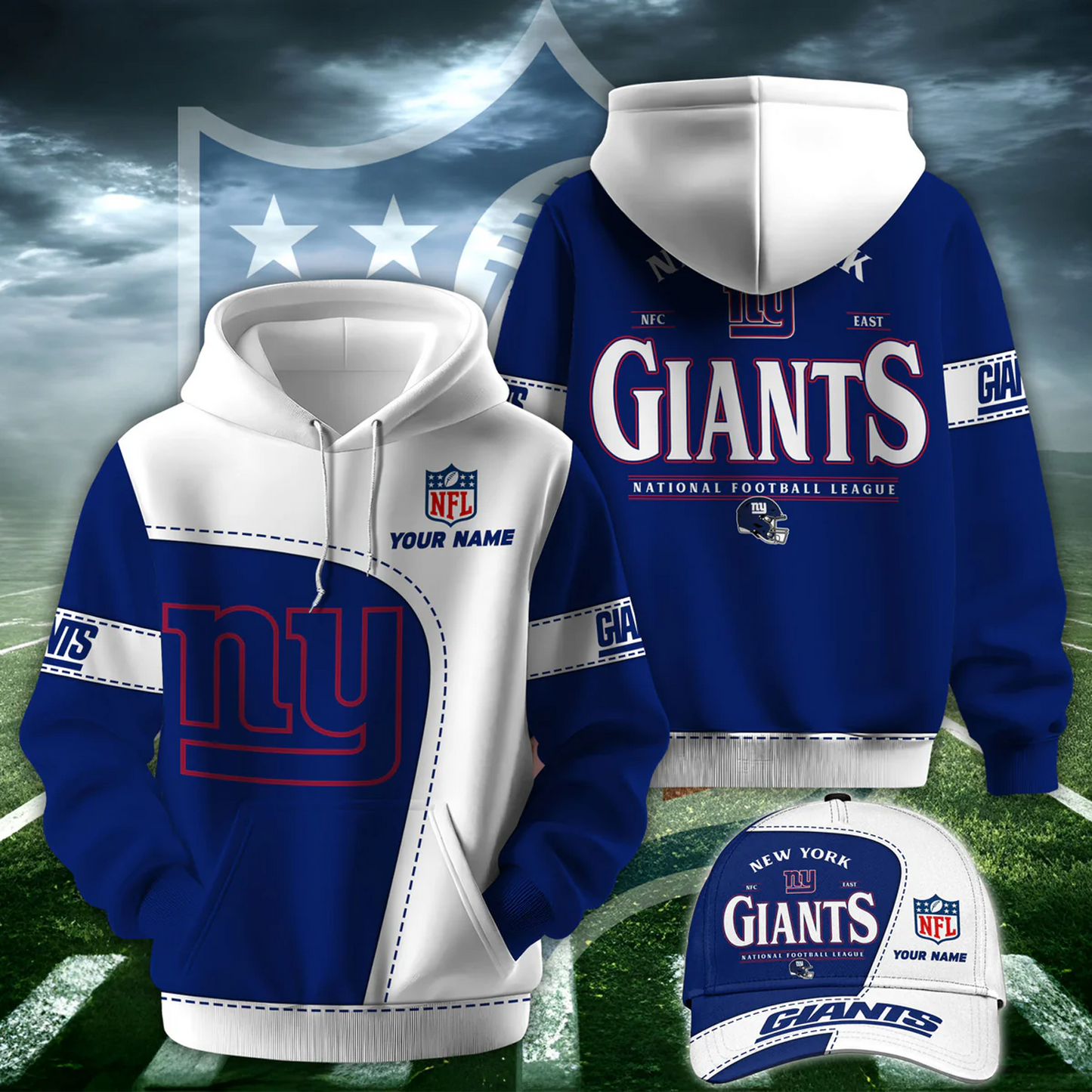 NYG X NFL Classic Logo Limited Edition Hoodie And Cap NAK NHT