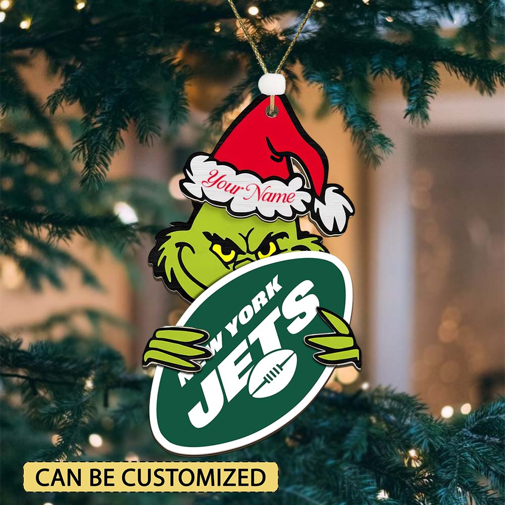 NYJ NFL x Grin Christmas Ornament DDT HLP