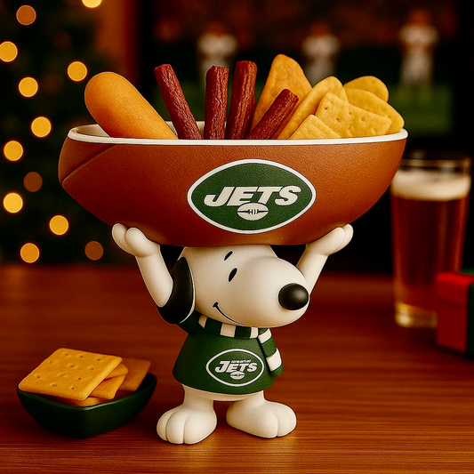 NYJ X NFL Creative Football Team Snoopy Snack Tray NAK NHT