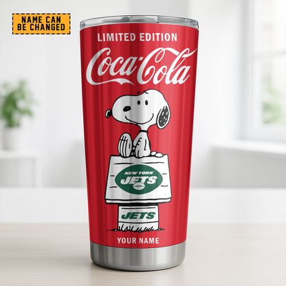 NYJ x NFL Mix Snoopy & Red Coca Tumbler DatND DVT