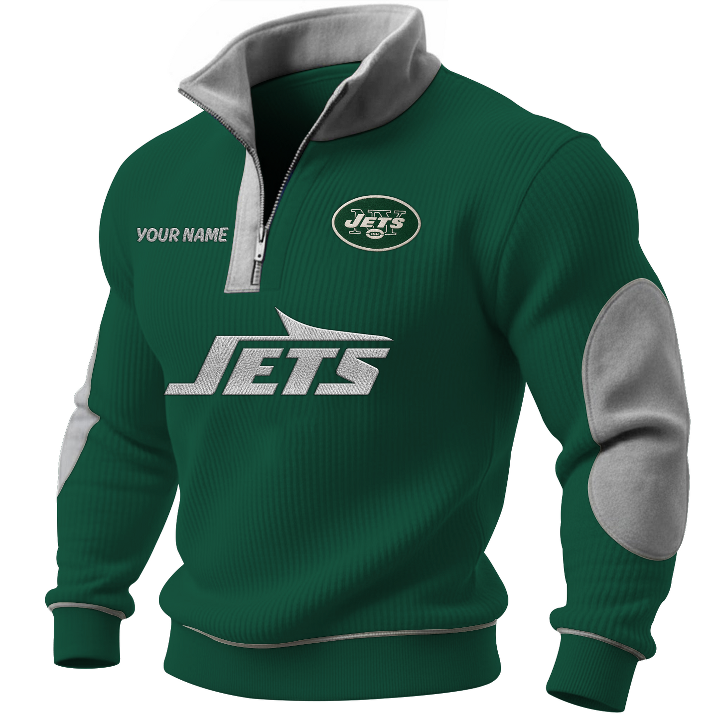NYJ x NFL PREMIUM LONG ZIP POLO SHIRT DATND TANTD