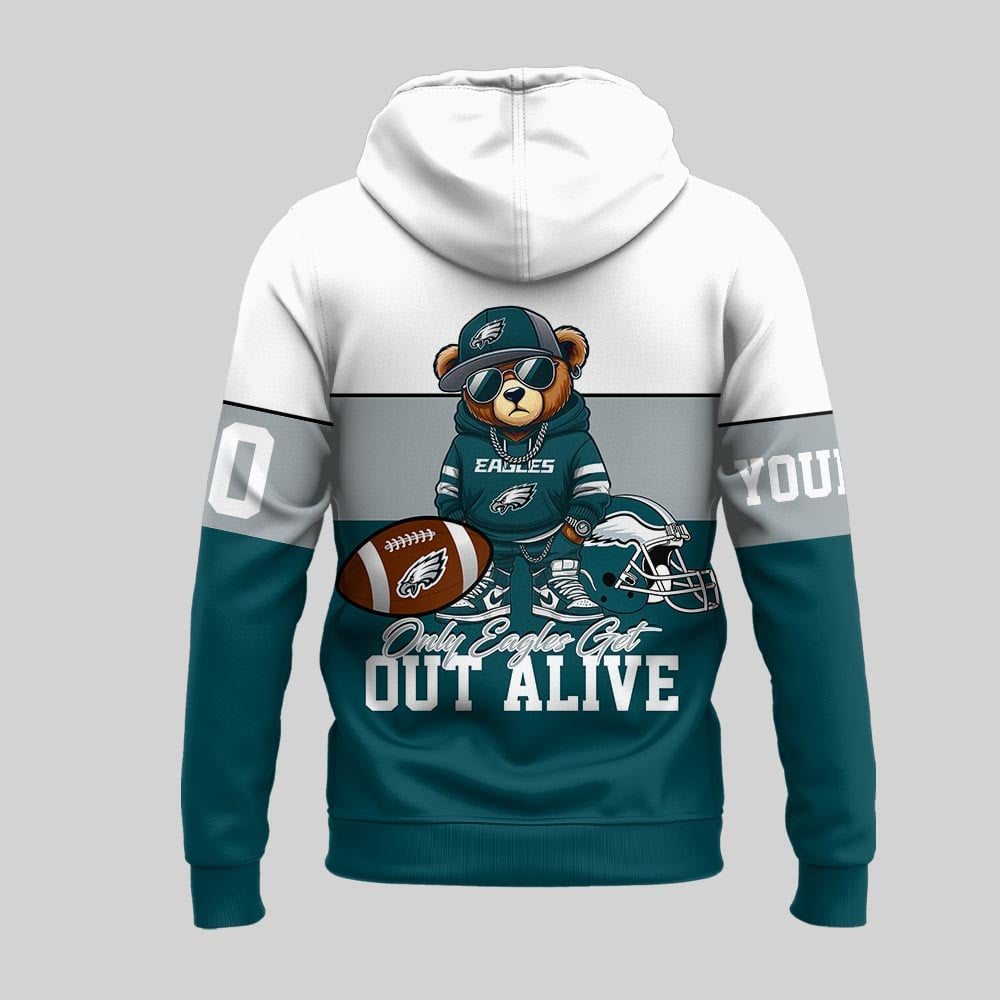 PE Premium NFL Customizable Teddy Bear Hoodie DDT HLPHUONG