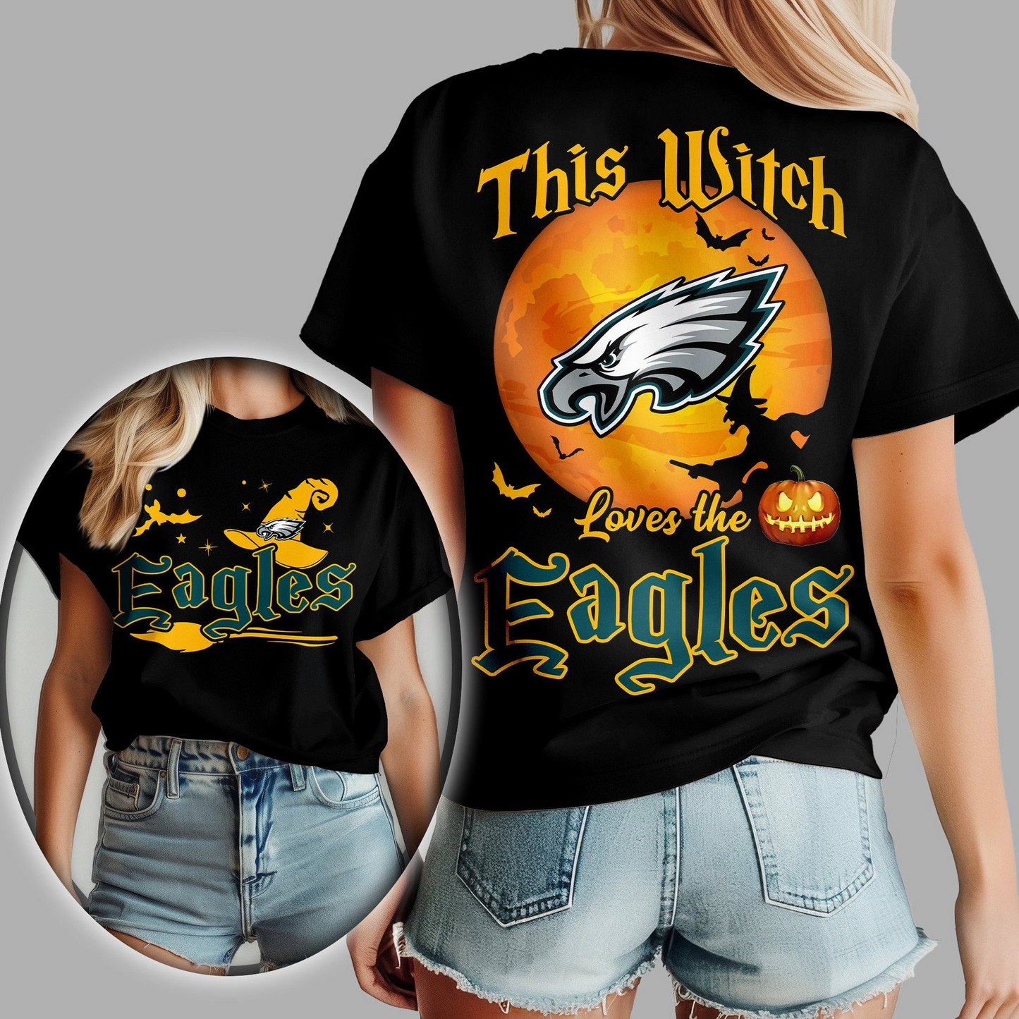 PE Premium NFL Halloween Witch Women Shirt DDT CTND