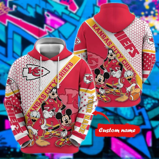 Personalized KCC x NFL Character Cartoon Movie Unisex Hoodie DDT CTND