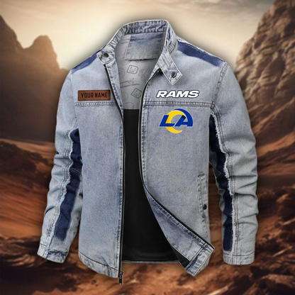 Personalized LAR Premium NFL Street Scar Denim Jacket DDT CTND