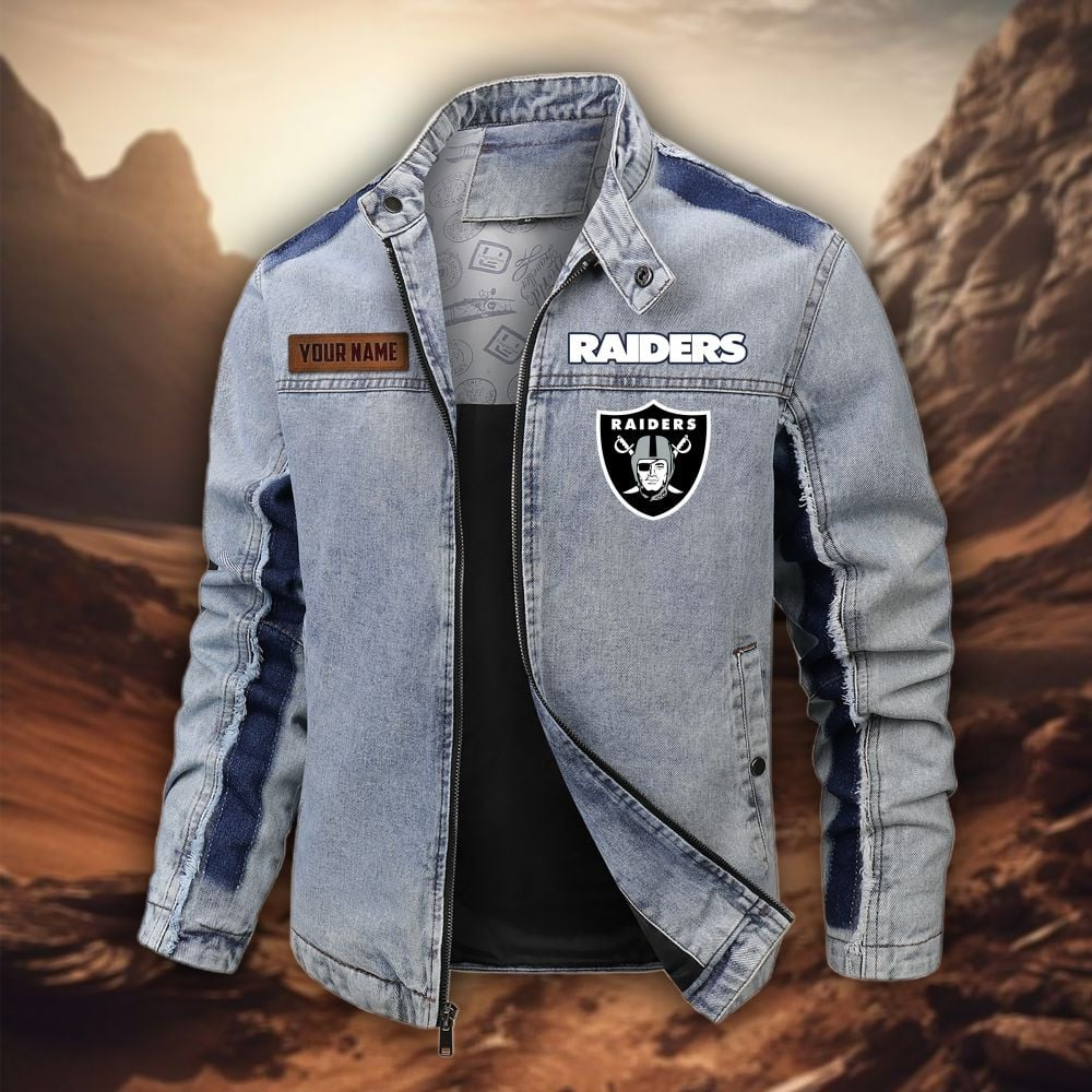 Personalized LVR Premium NFL Street Scar Denim Jacket DDT CTND