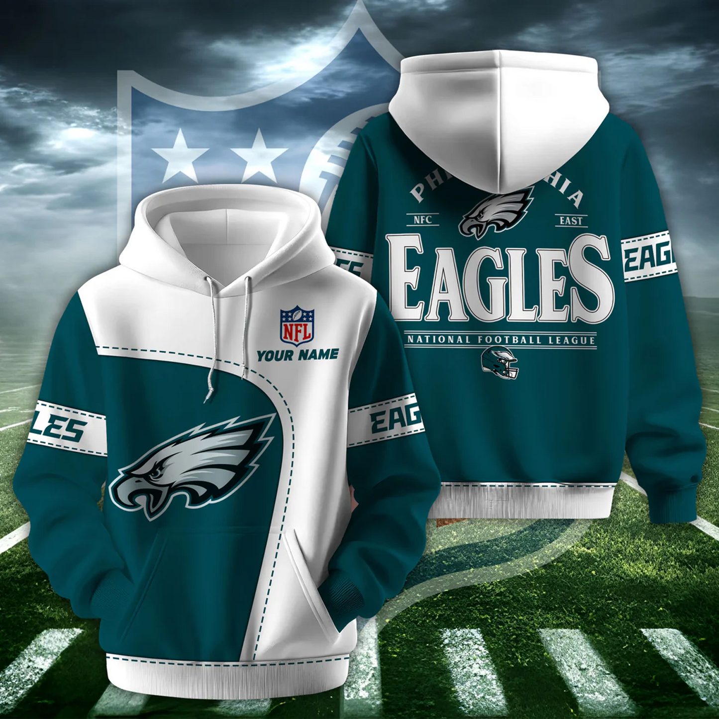 PHI X NFL Classic Logo Limited Edition Hoodie And Cap NAK NHT