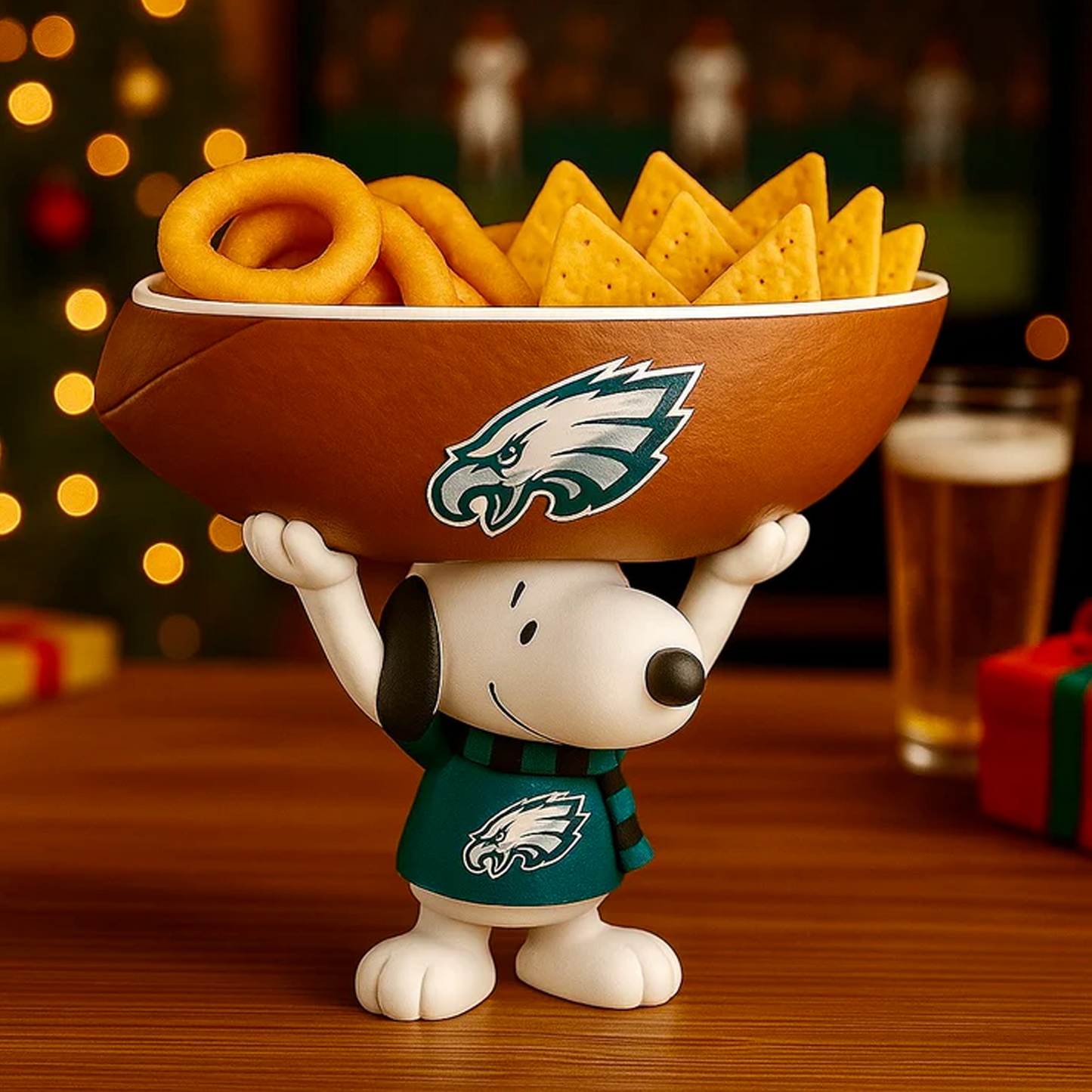 PHI X NFL Creative Football Team Snoopy Snack Tray NAK NHT