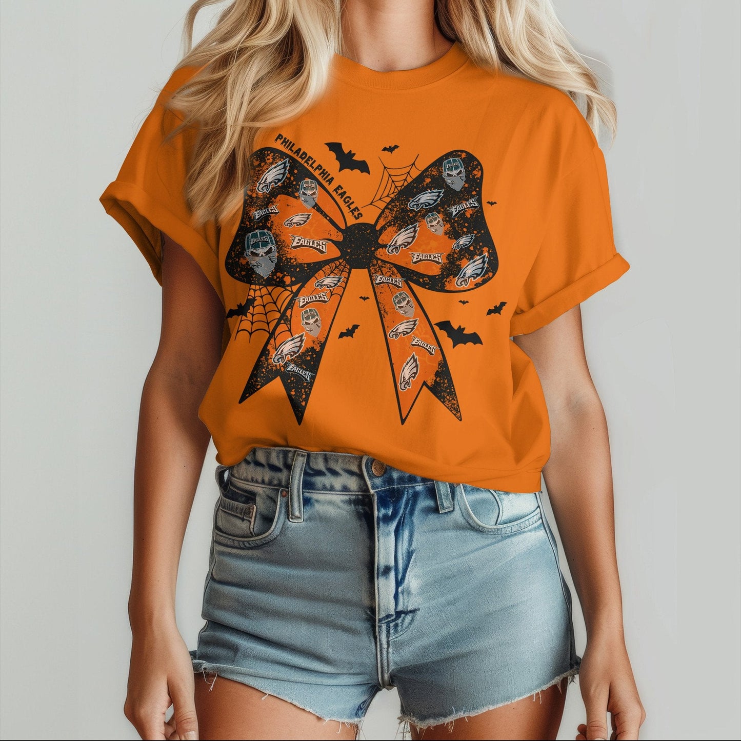 PHI x NFL Halloween Bow 3D Shirt 0409 DatND DVT