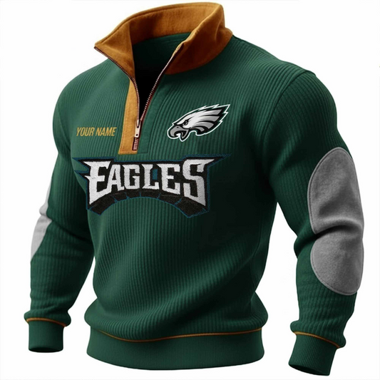 PHI x NFL PREMIUM LONG ZIP POLO SHIRT DATND TANTD