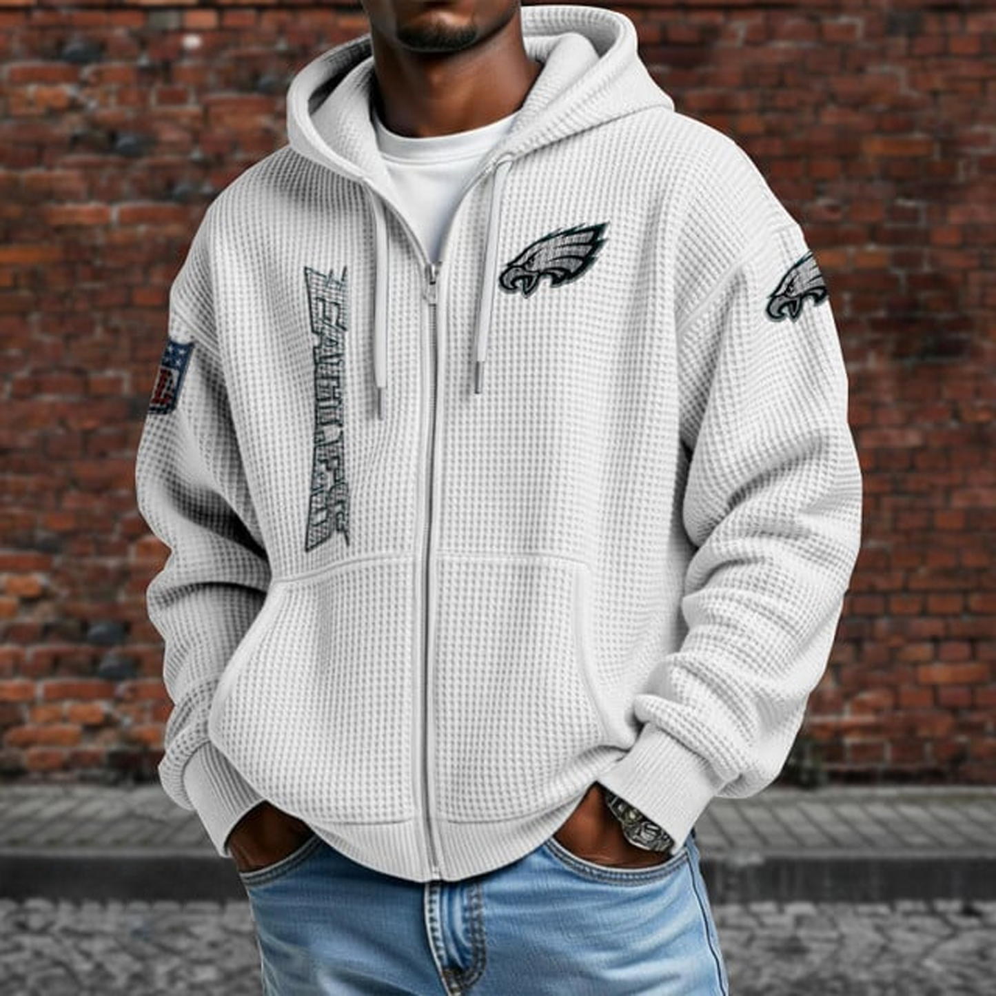 PHI X NFL Textured Lounge Zip-up Hoodie NAK NHT