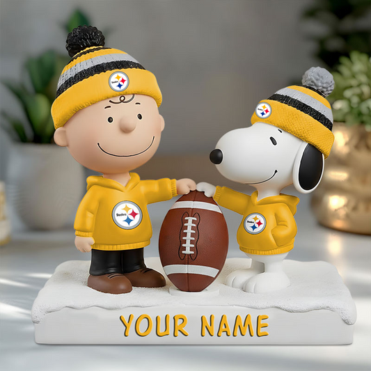 PIT X NFL And SnooPy Acrylic Block Plaque Custom Name Gifts NAK NHT