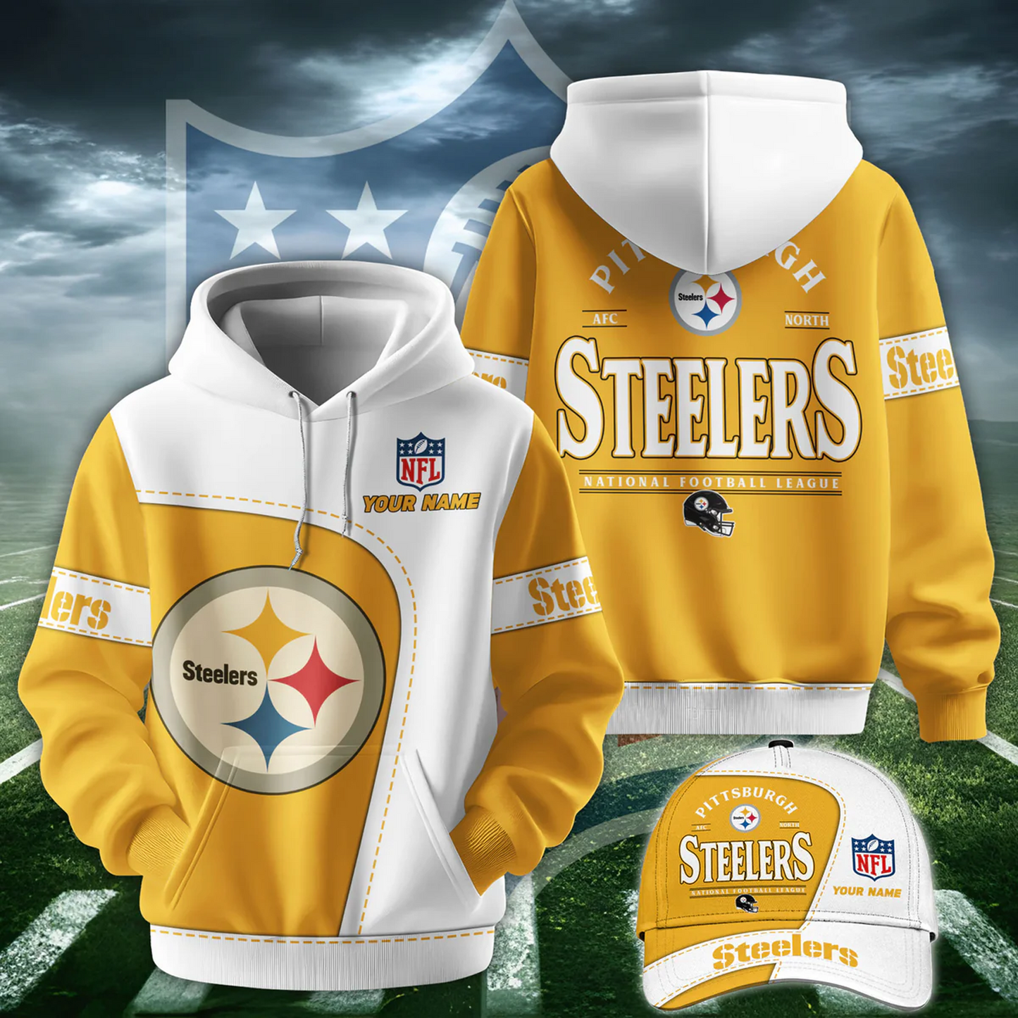 PIT X NFL Classic Logo Limited Edition Hoodie And Cap NAK NHT