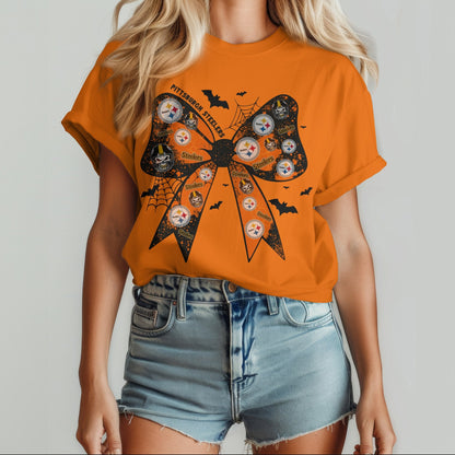 PIT x NFL Halloween Bow 3D Shirt 0409 DatND DVT