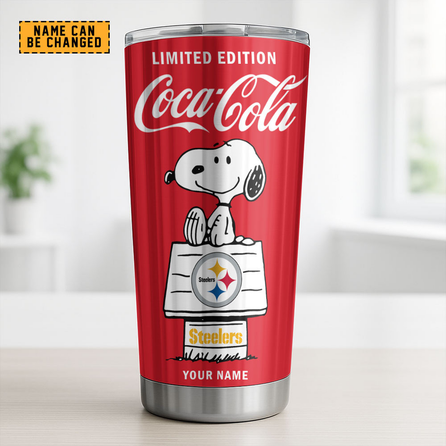 PIT x NFL Mix Snoopy & Red Coca Tumbler DatND DVT