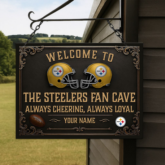 PIT X NFL Special Metal Sign For Home Personalized Any Name Gift NAK NHT
