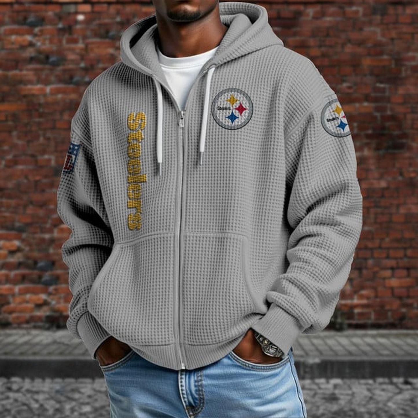 PIT X NFL Textured Lounge Zip-up Hoodie NAK NHT