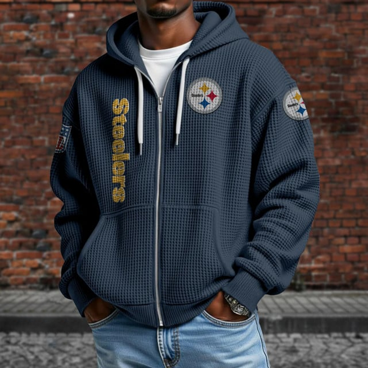 PIT X NFL Textured Lounge Zip-up Hoodie NAK NHT