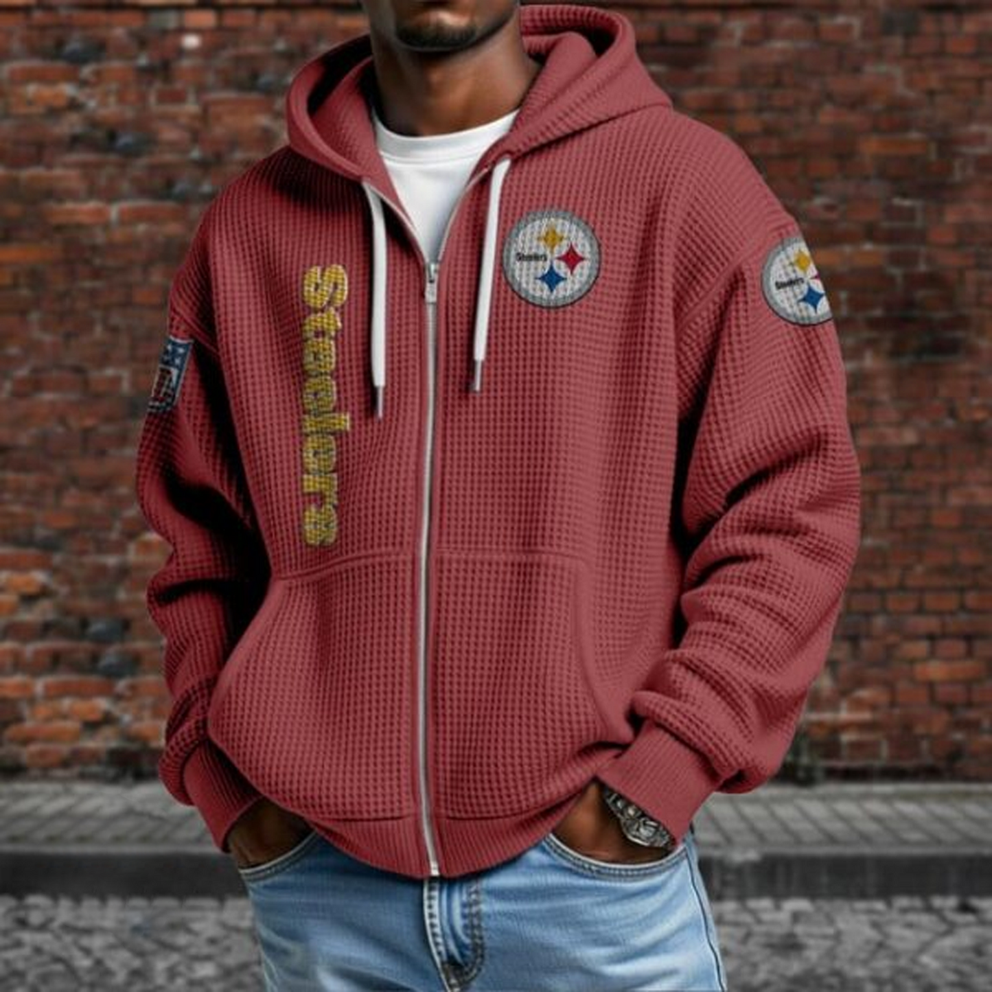 PIT X NFL Textured Lounge Zip-up Hoodie NAK NHT