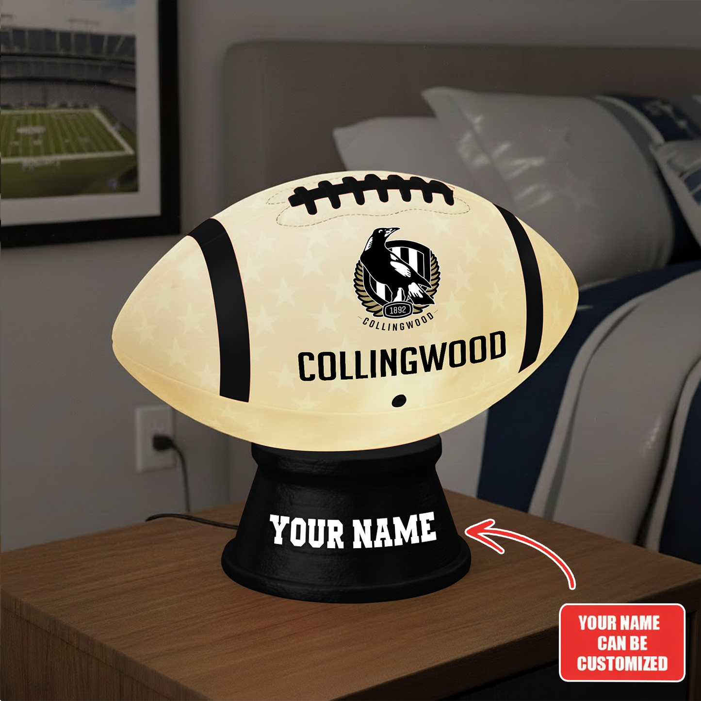 Premium AFL CW Football Night Light Custom Name V2 NMD TTV