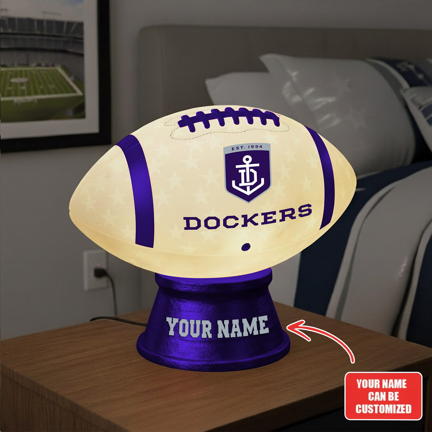 Premium AFL FD Football Night Light Custom Name V2 NMD TTV
