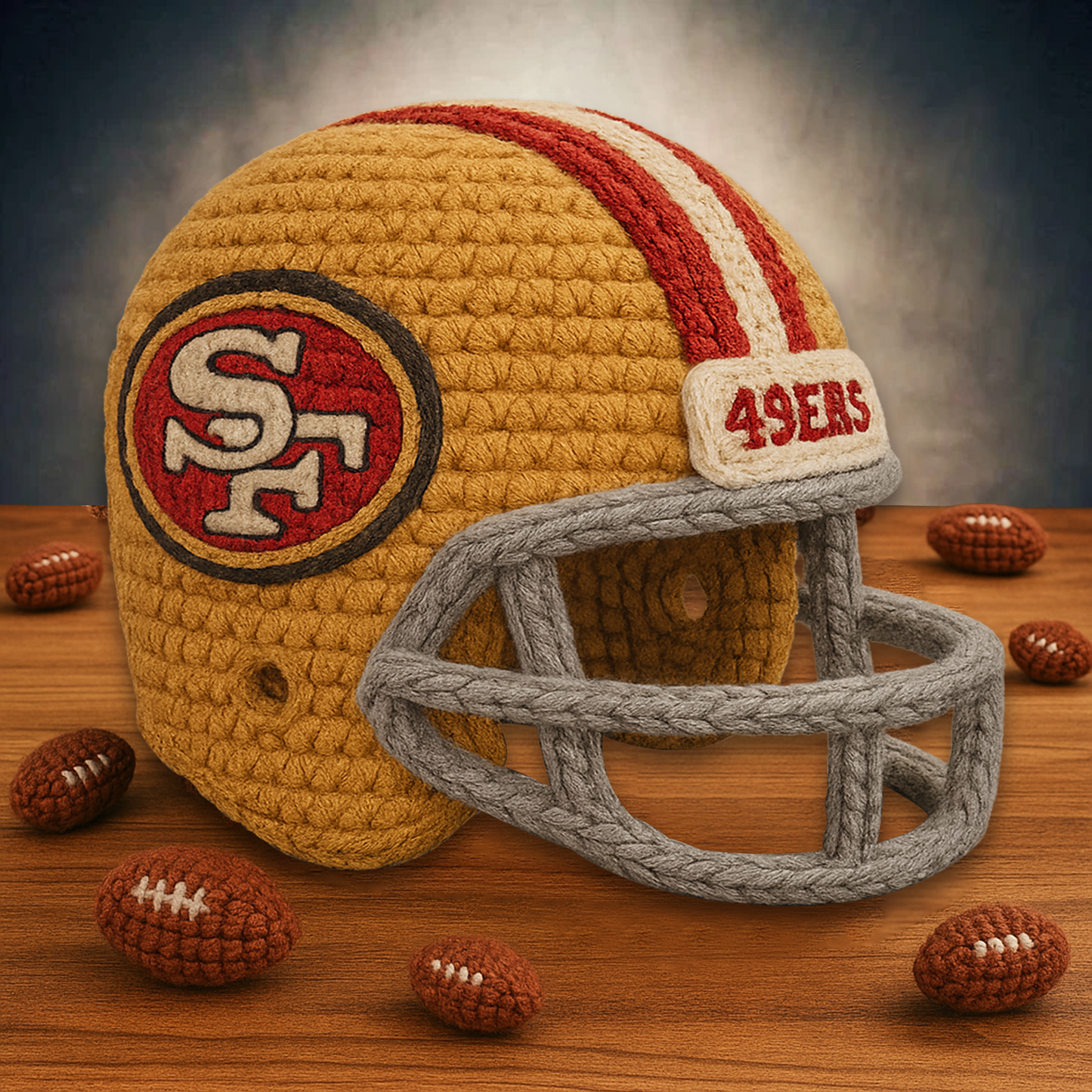 PREMIUM NFL x SF  Handcrafted  Crochet Art Collectible NDT TDT