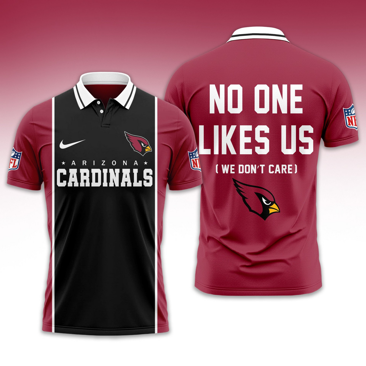 Premium NFL ARI No One Likes Us Polo Shirt V1 NMD TTV
