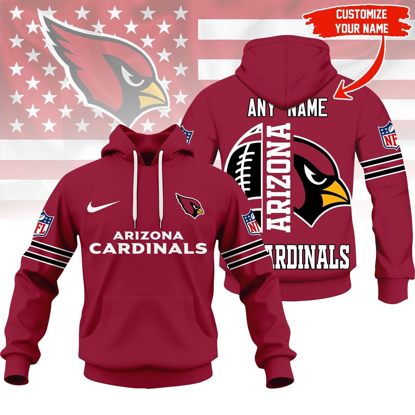 Premium NFL ARI Signature Fan Gear Hoodie V1 NMD NHM