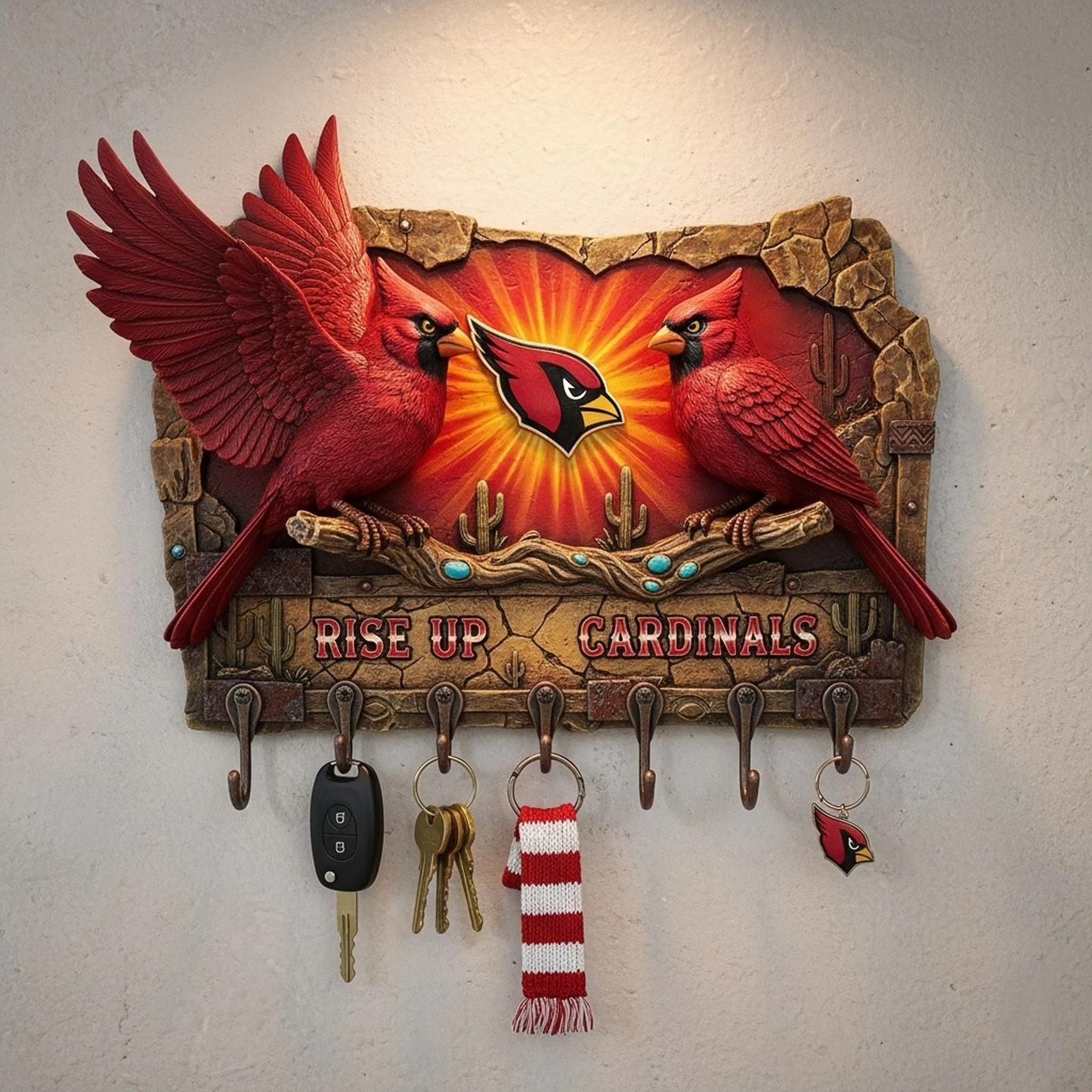 Premium NFL ARI Spirit Guardian Wall Key Holder V1 NMD TTV