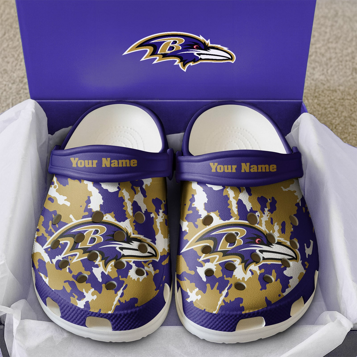 Premium NFL BAL Camo CLogs V1 NMD TTV