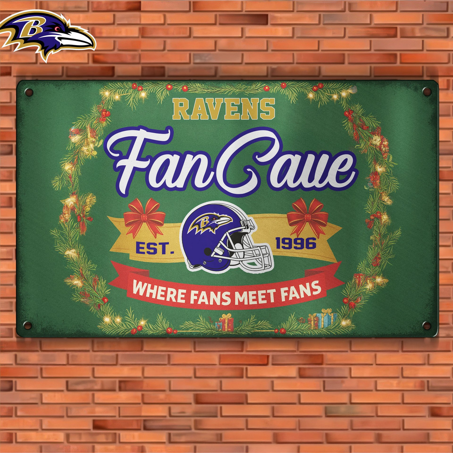 Premium NFL BAL Cave Metal Sign V2 NMD TTV